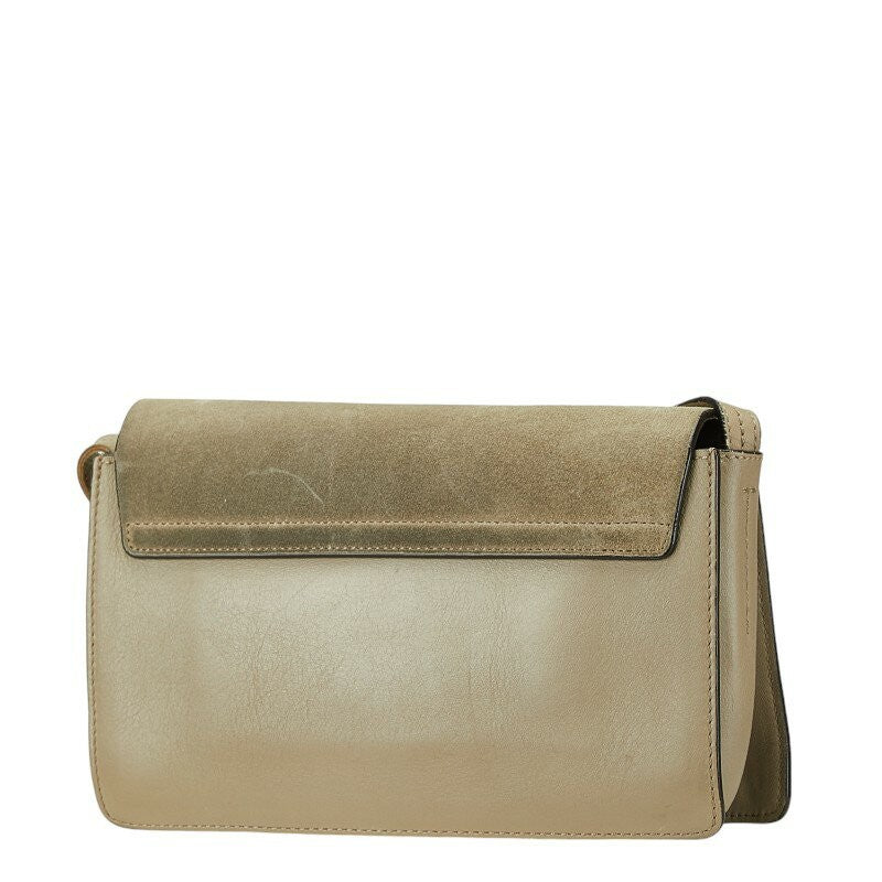 Chloe Shoulder Bag Purse Leather Beige Authentic