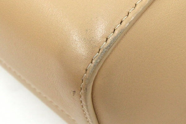 Chloe Hand Bag Tote Purse Leather Beige Authentic