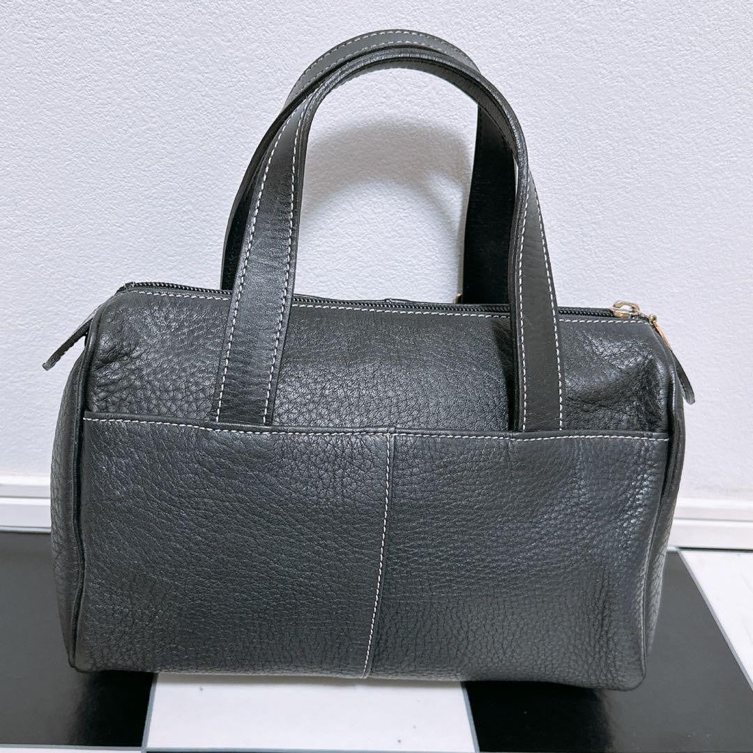 BURBERRYS Hand Bag Tote Purse Nova Check Leather Black Authentic