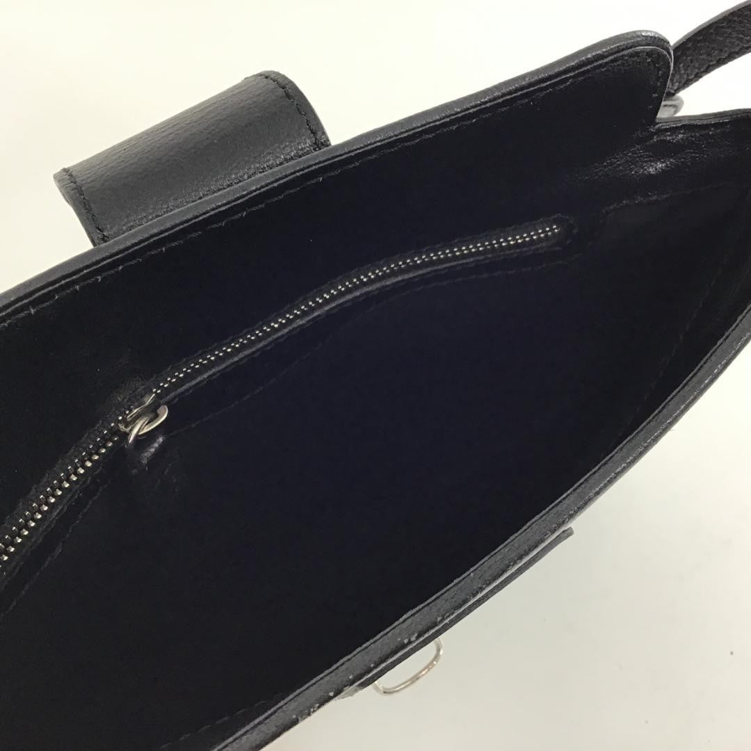 TOD'S Hand Bag Tote Purse Leather Black Authentic
