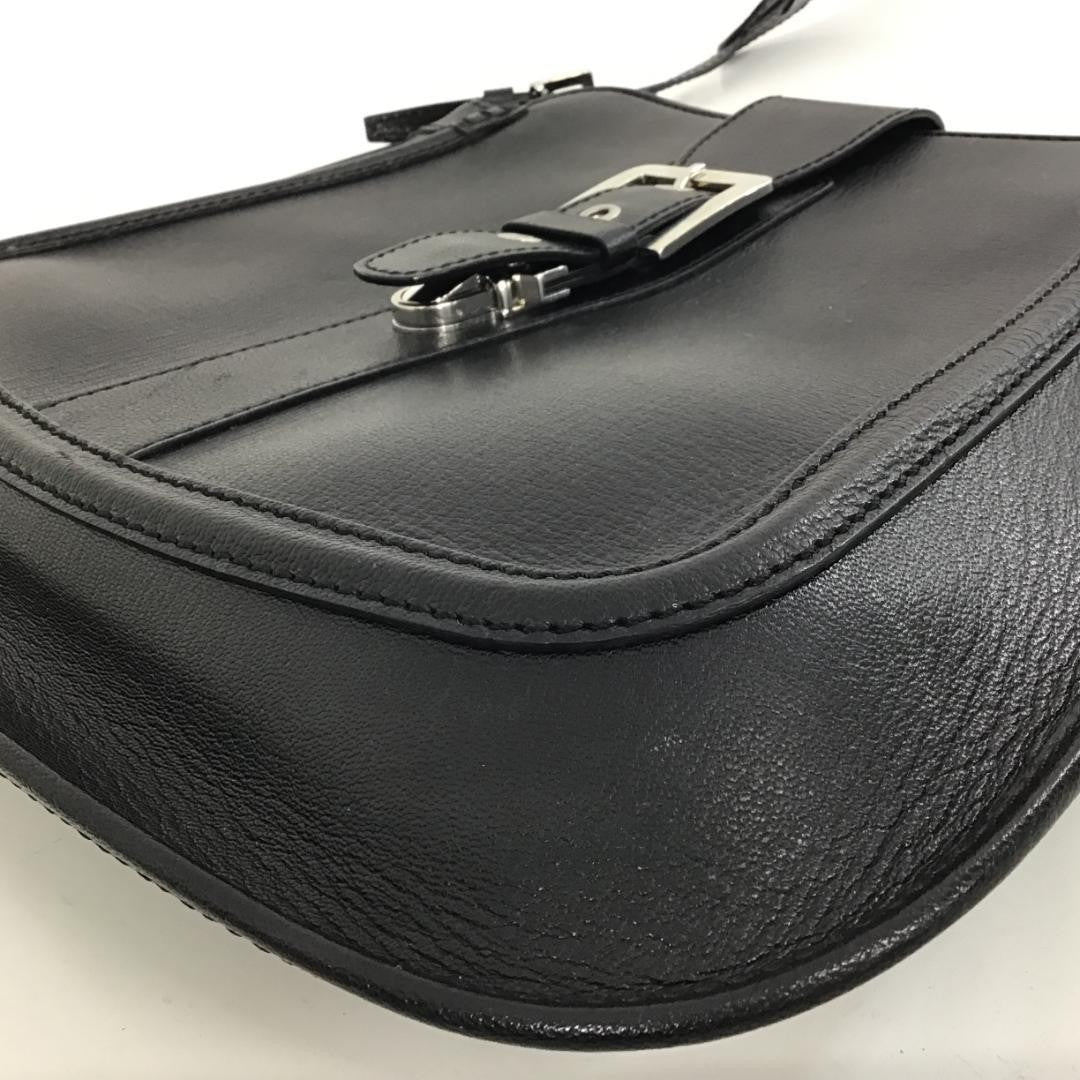 TOD'S Hand Bag Tote Purse Leather Black Authentic