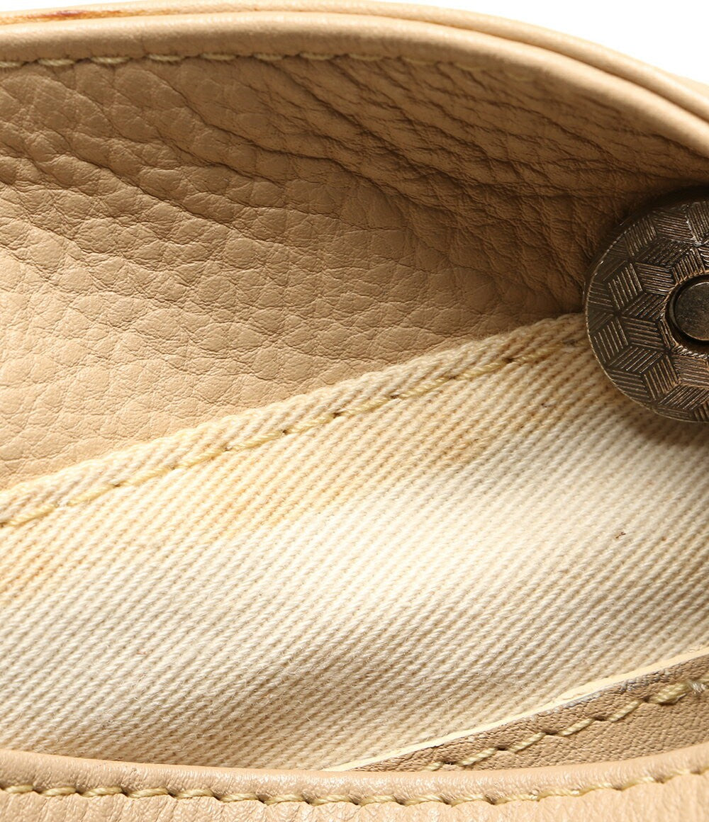 TOD'S Hand Bag Tote Purse Leather Beige Authentic