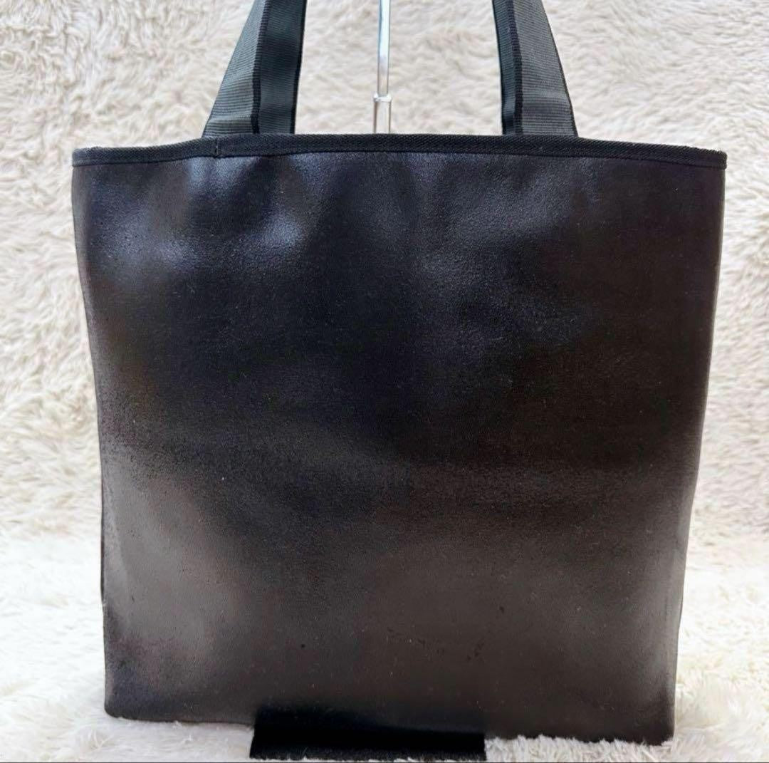 MIU MIU Hand Bag Tote Purse Logo Leather Black Authentic