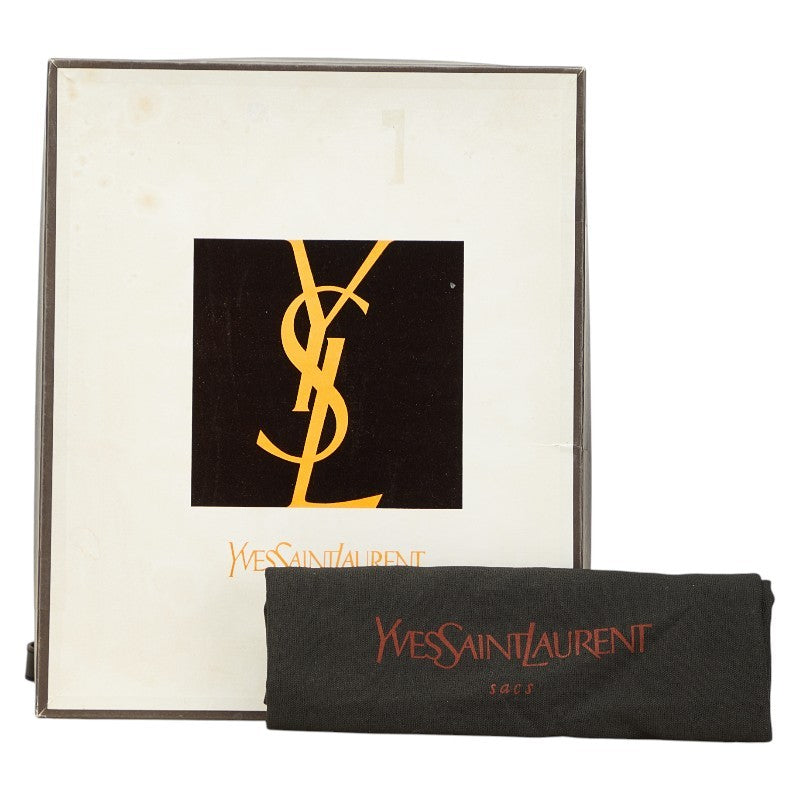 Saint Laurent Shoulder Bag Purse YSL Cassandra Leather Black Authentic