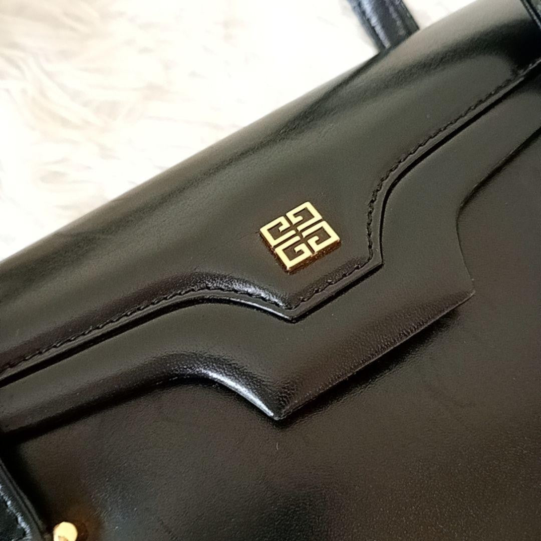 GIVENCHY Hand Bag Tote Purse 4G Leather Black Authentic