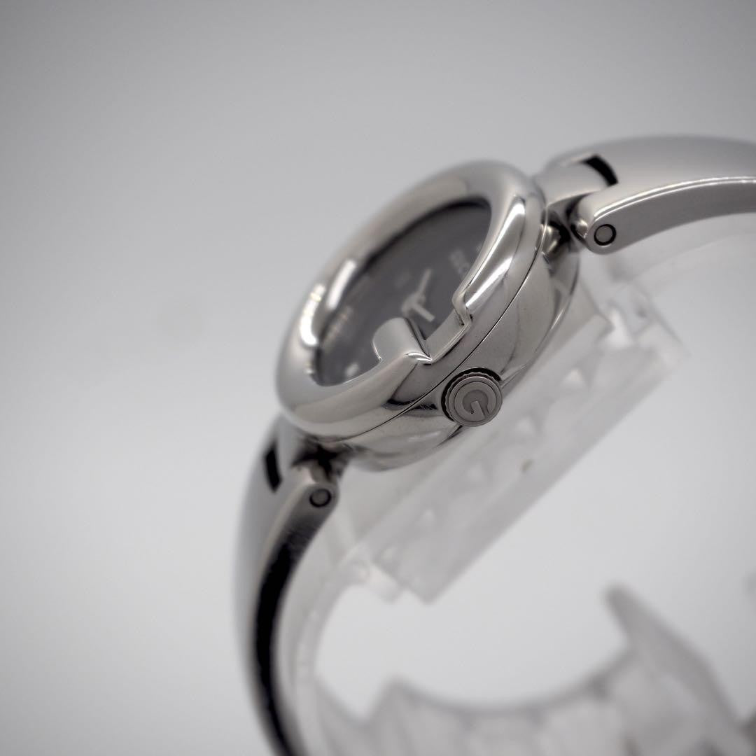 GUCCI Quartz Watch Wristwatch Black Silver Women's Authentic