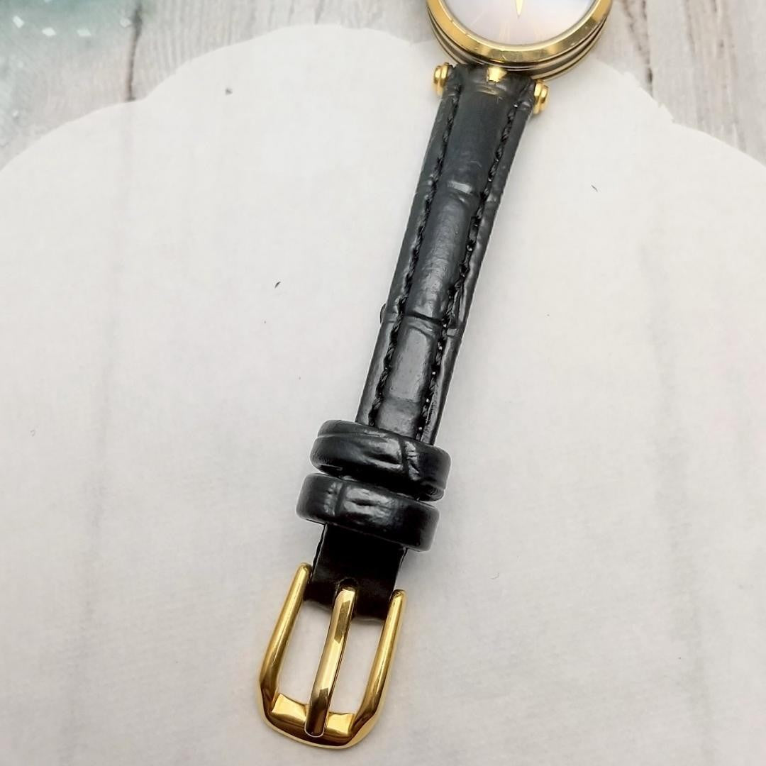 GUCCI Quartz Watch Wristwatch Gold Black Women's Authentic