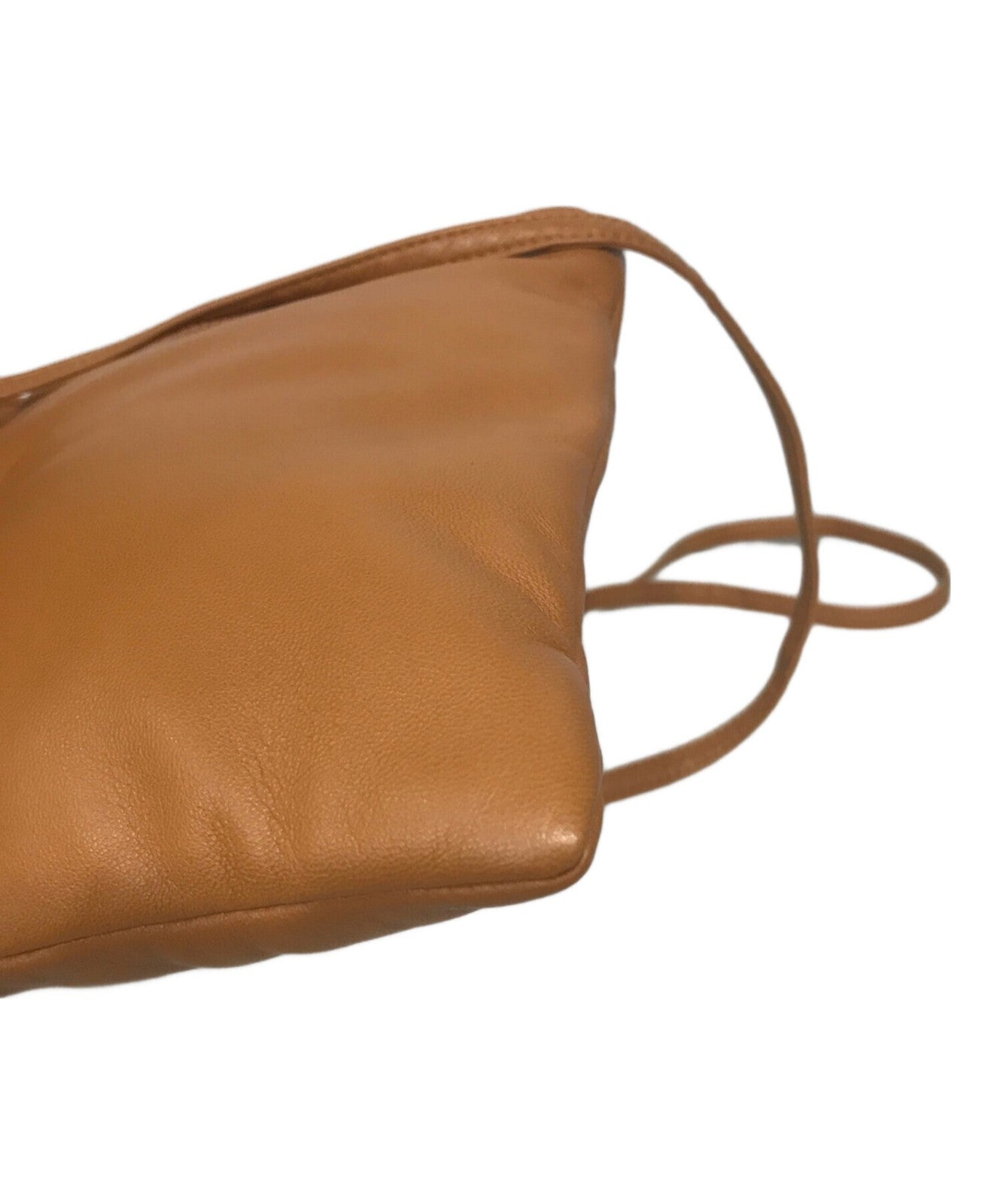 LOEWE Bag Shoulder Purse Anagram Leather Brown Authentic