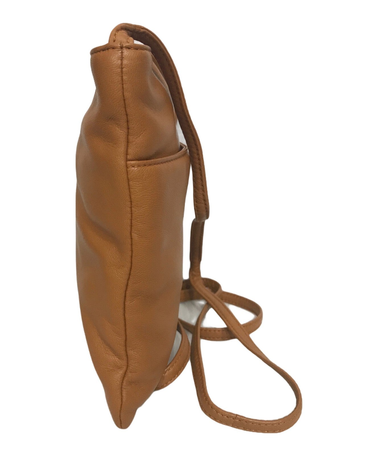 LOEWE Bag Shoulder Purse Anagram Leather Brown Authentic