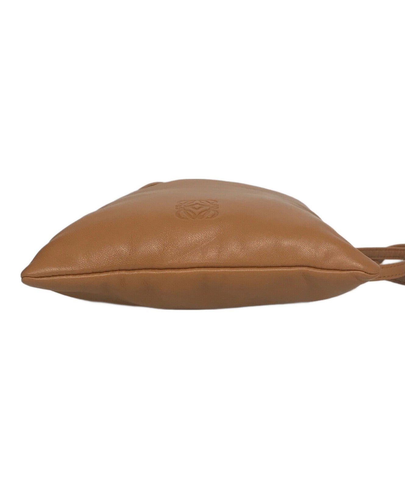 LOEWE Bag Shoulder Purse Anagram Leather Brown Authentic