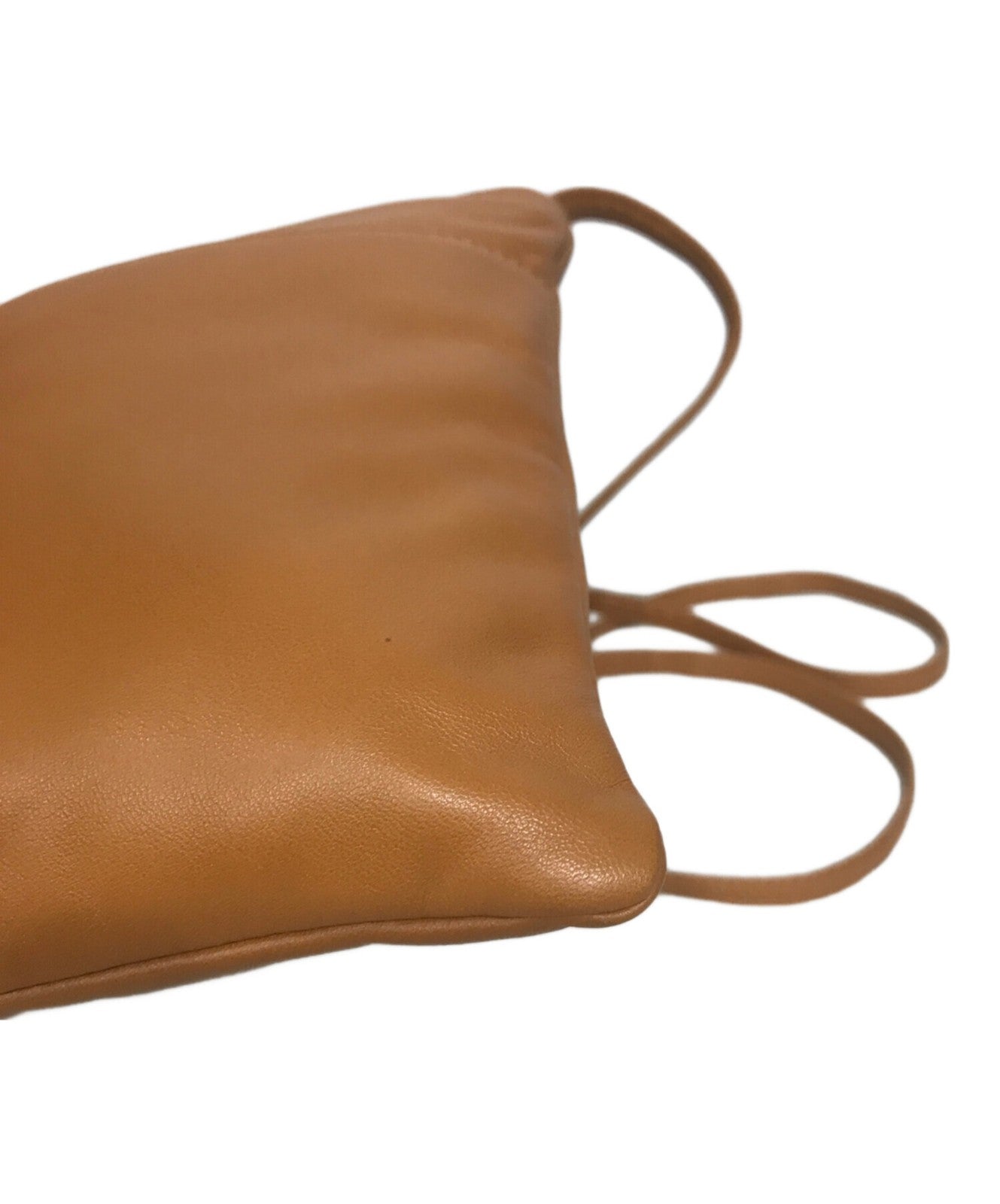 LOEWE Bag Shoulder Purse Anagram Leather Brown Authentic