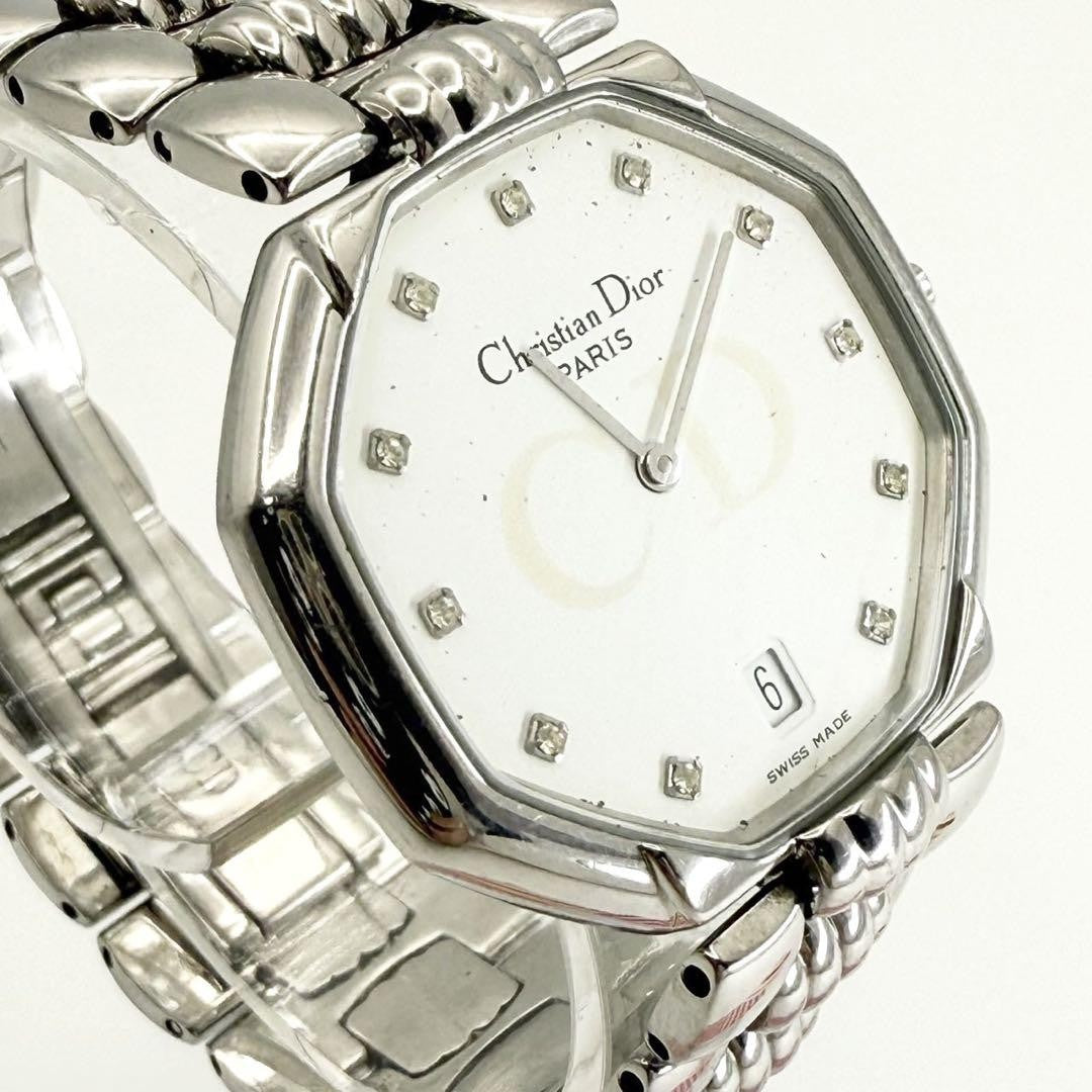 Christian Dior Quartz Watch Wristwatch Logo Silver Women's Authentic