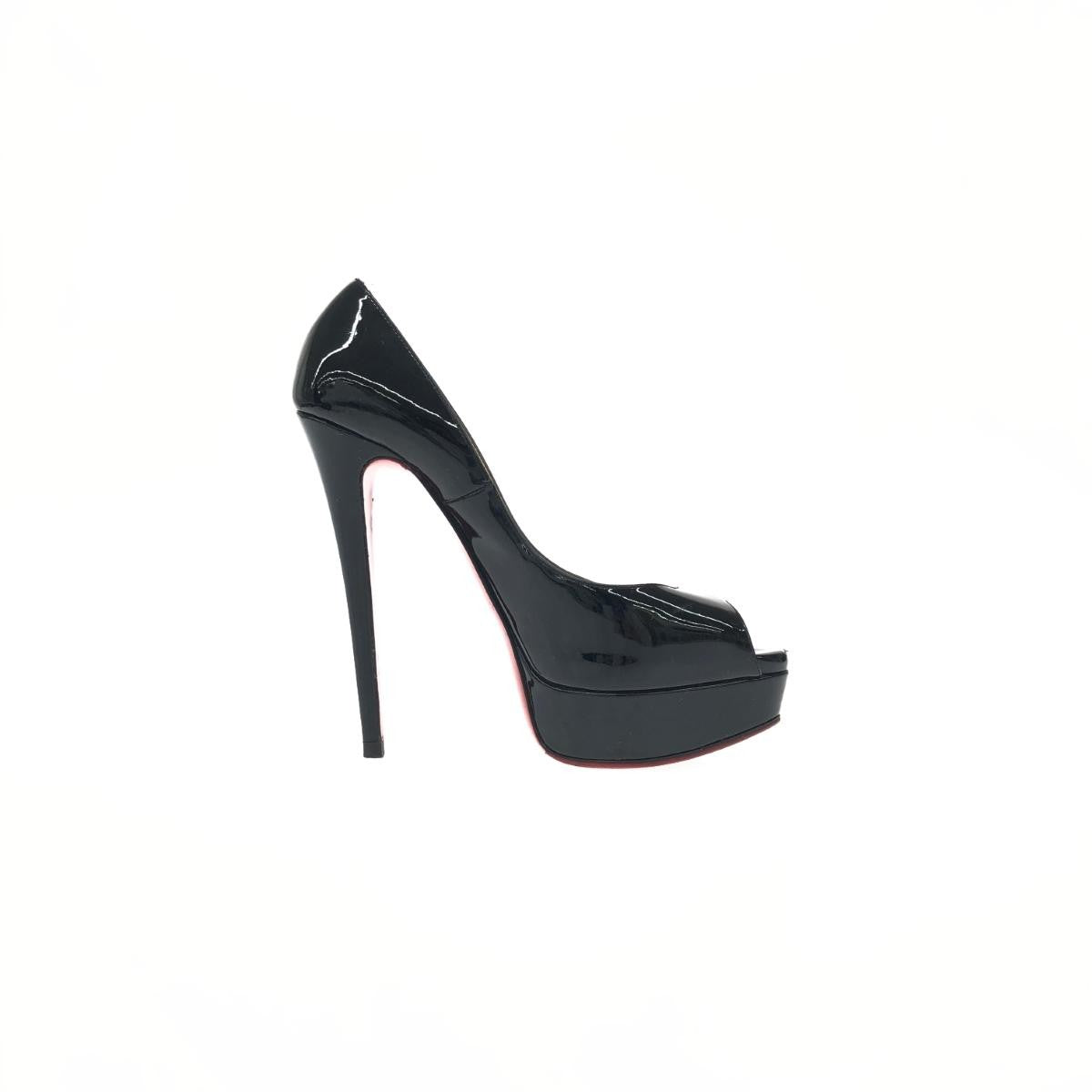 Christian Louboutin Shoes Pumps Heel EU 38 US 8 Black Authentic