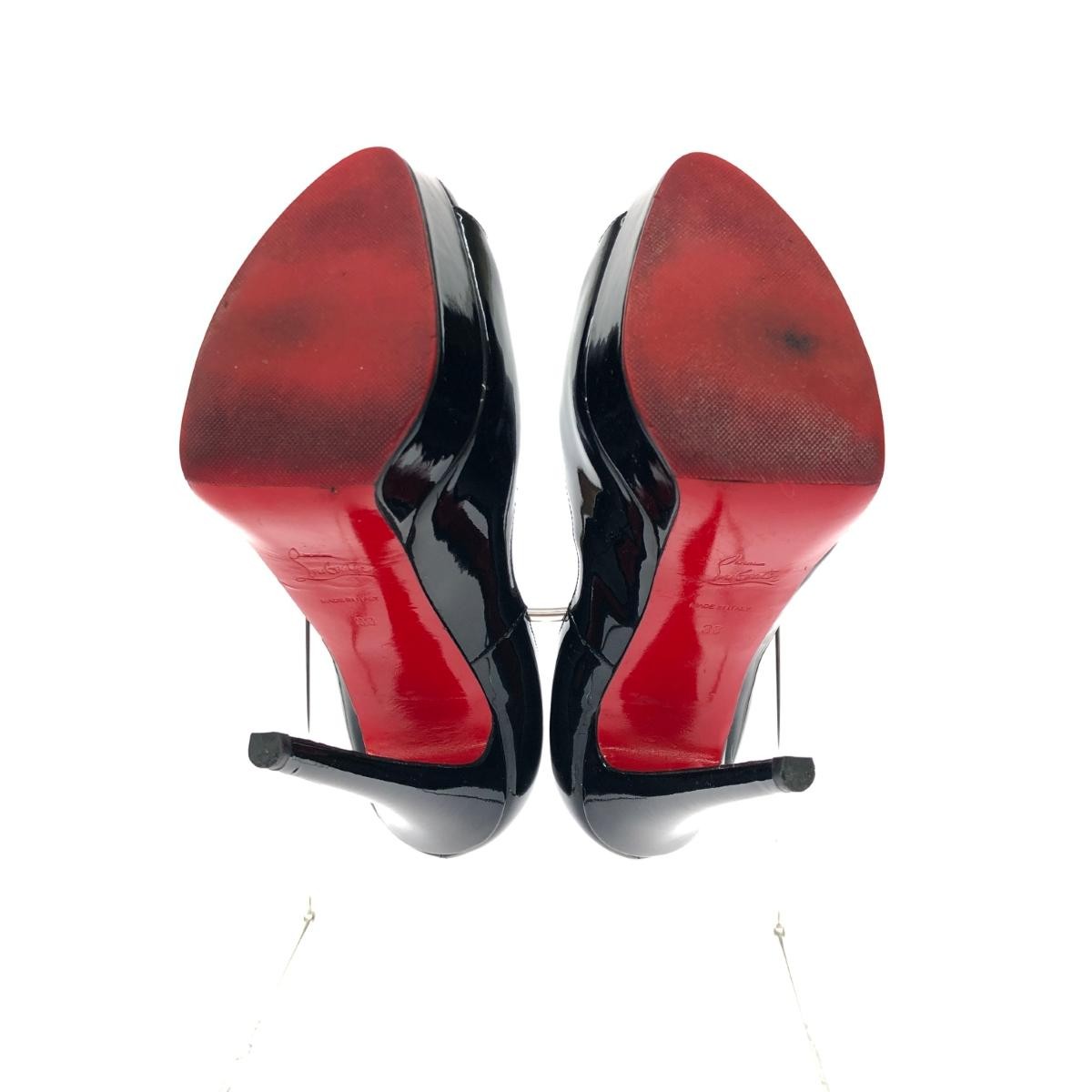 Christian Louboutin Shoes Pumps Heel EU 38 US 8 Black Authentic