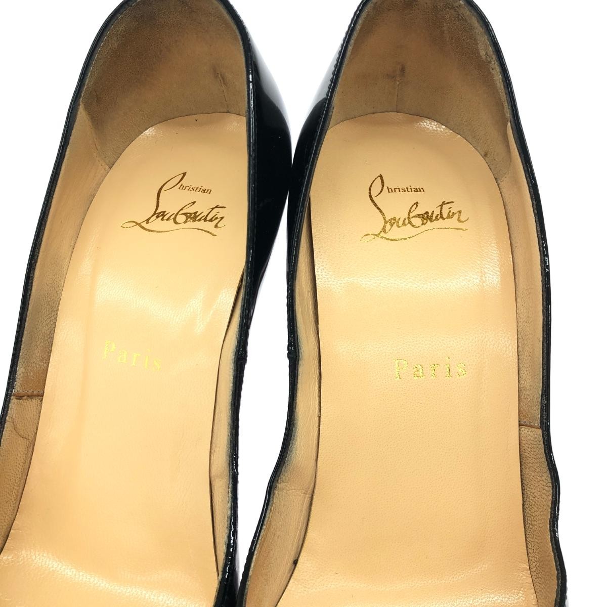 Christian Louboutin Shoes Pumps Heel EU 38 US 8 Black Authentic