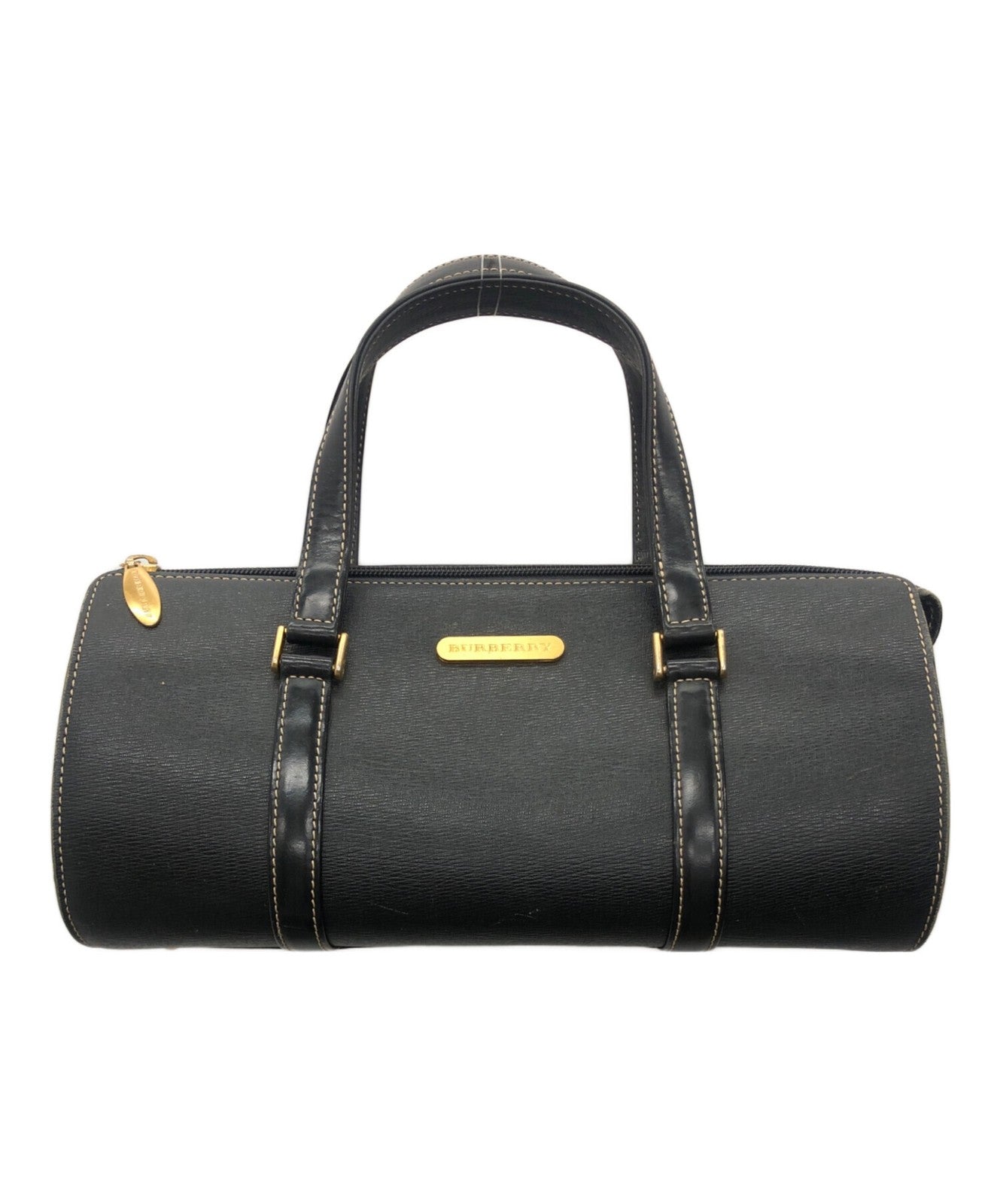 BURBERRY Hand Bag Tote Purse Nova Check Black Authentic