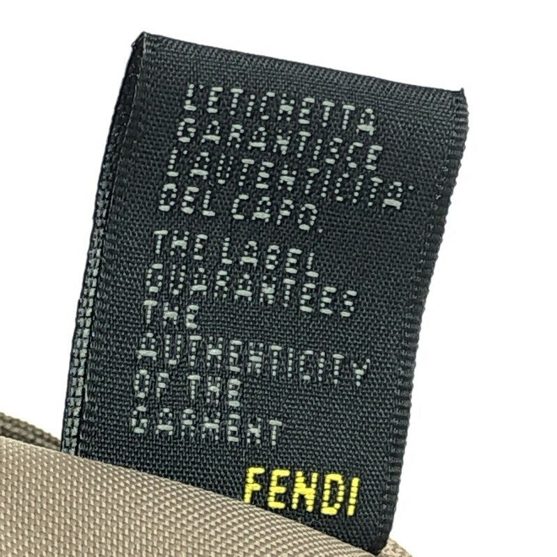 FENDI Hand Bag Tote Purse FF Zucchino Brown Authentic