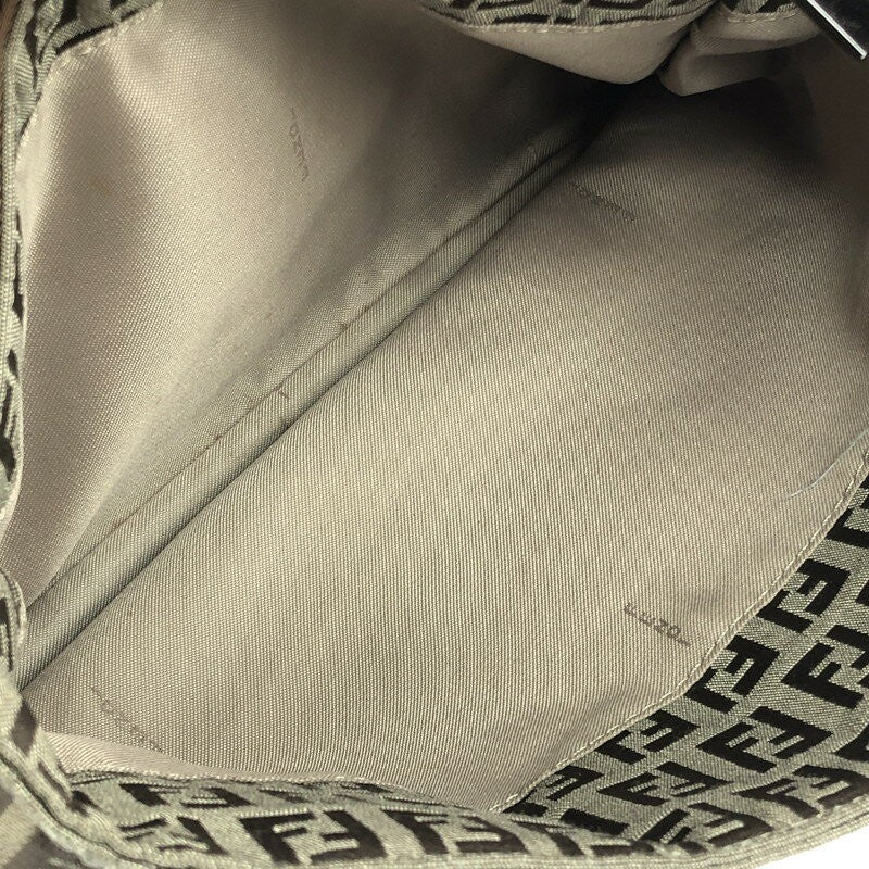 FENDI Hand Bag Tote Purse FF Zucchino Brown Authentic