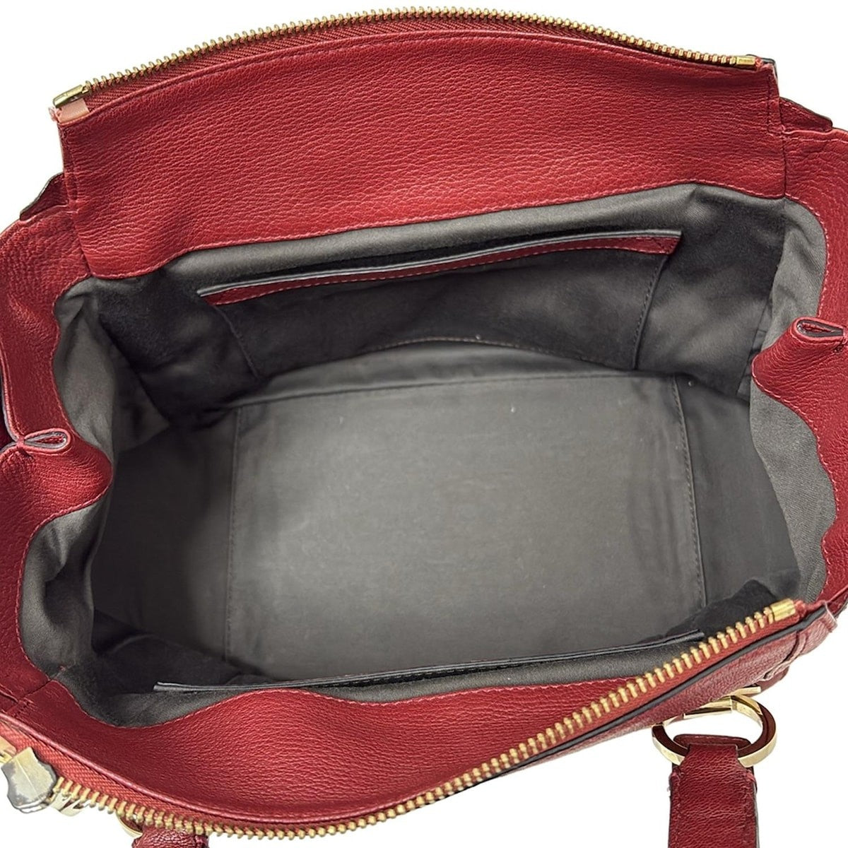 Chloe Hand Bag Tote Purse Leather Bordeaux Authentic