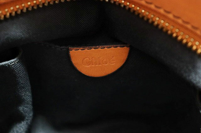 Chloe Hand Shoulder Bag Tote Purse 2way Leather Brown Authentic