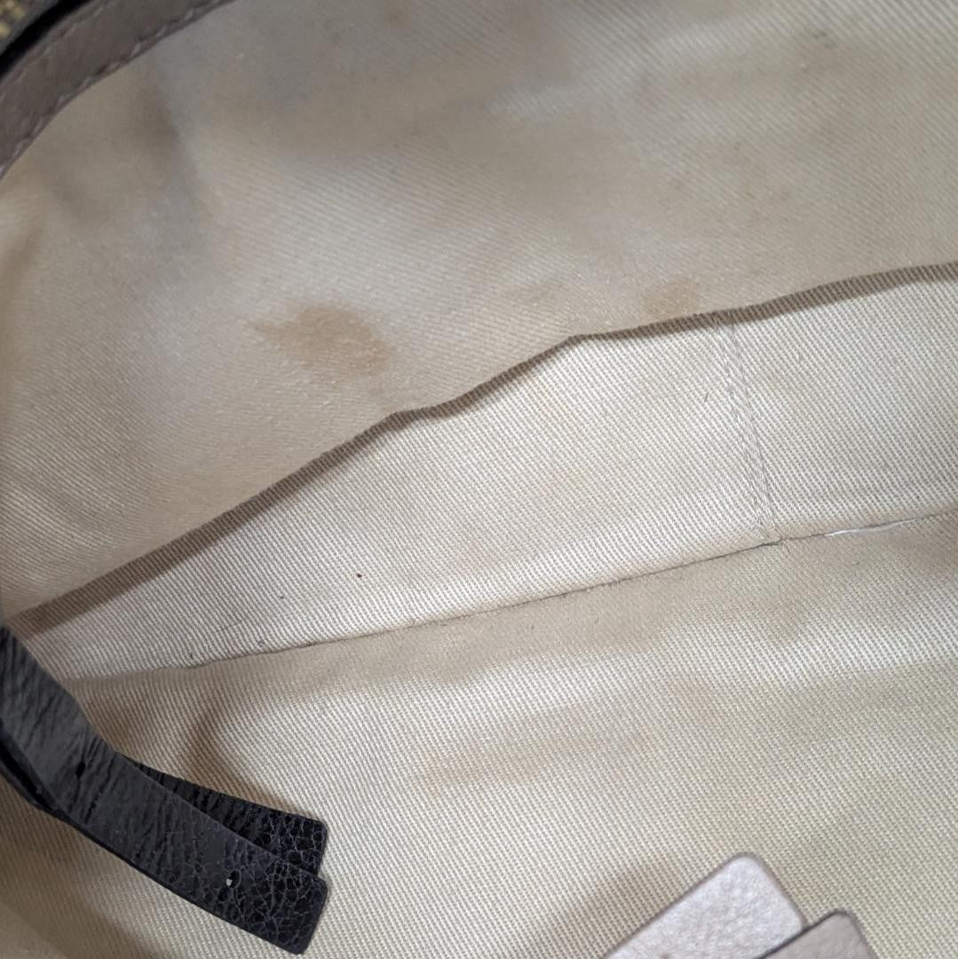 Chloe Hand Bag Tote Purse Leather Khaki Authentic