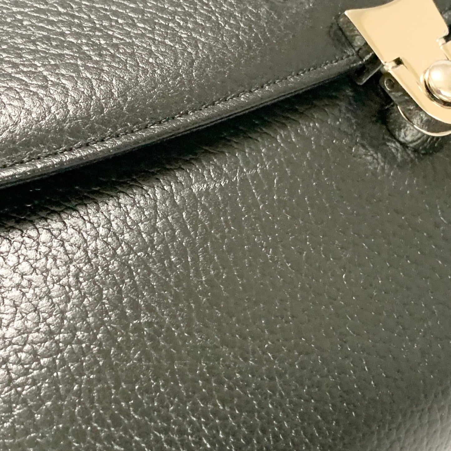 BURBERRY Handbag Horse Logo Nova Check Purse Leather Black Silver Authentic Used
