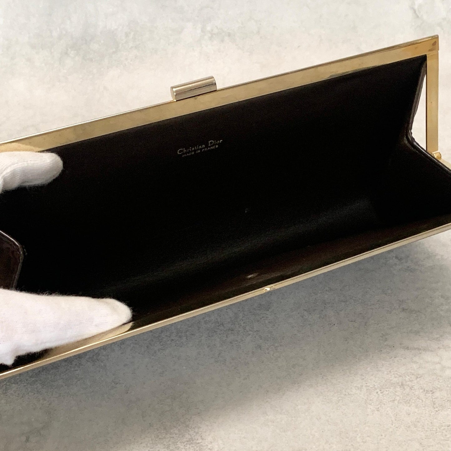 Christian Dior Trotter Clutch Bag Purse Handbag Nylon Brown Used Women's Auth