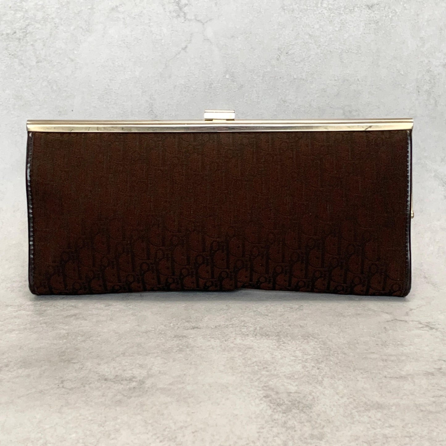 Christian Dior Trotter Clutch Bag Purse Handbag Nylon Brown Used Women's Auth