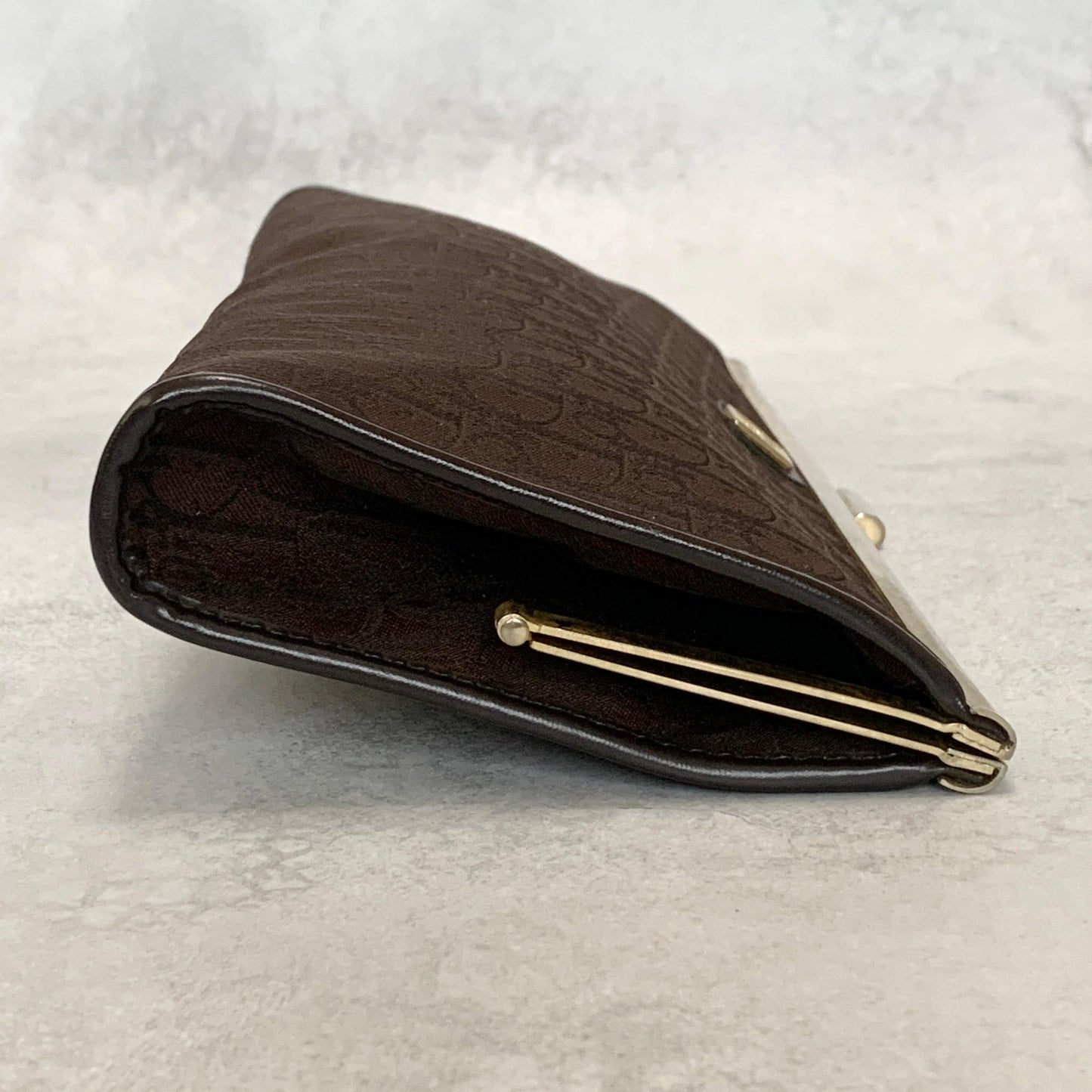 Christian Dior Trotter Clutch Bag Purse Handbag Nylon Brown Used Women's Auth
