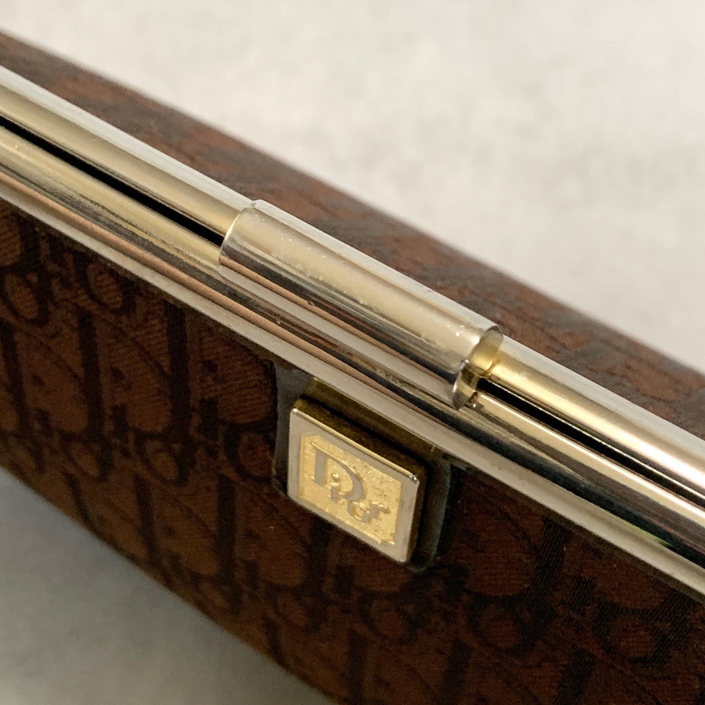 Christian Dior Trotter Clutch Bag Purse Handbag Nylon Brown Used Women's Auth