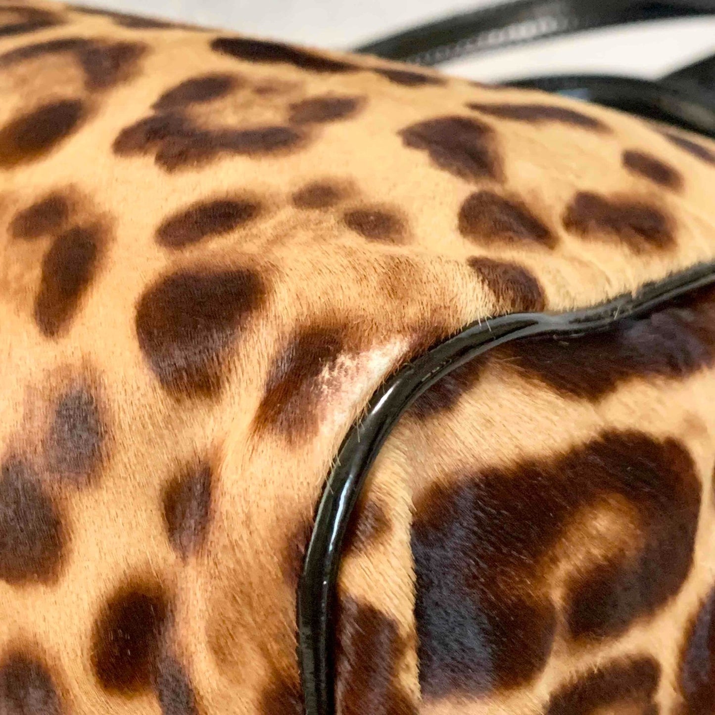 Dolce & Gabbana Sicily Leopard Handbag Shoulder Bag Purse Beige Brown Authentic
