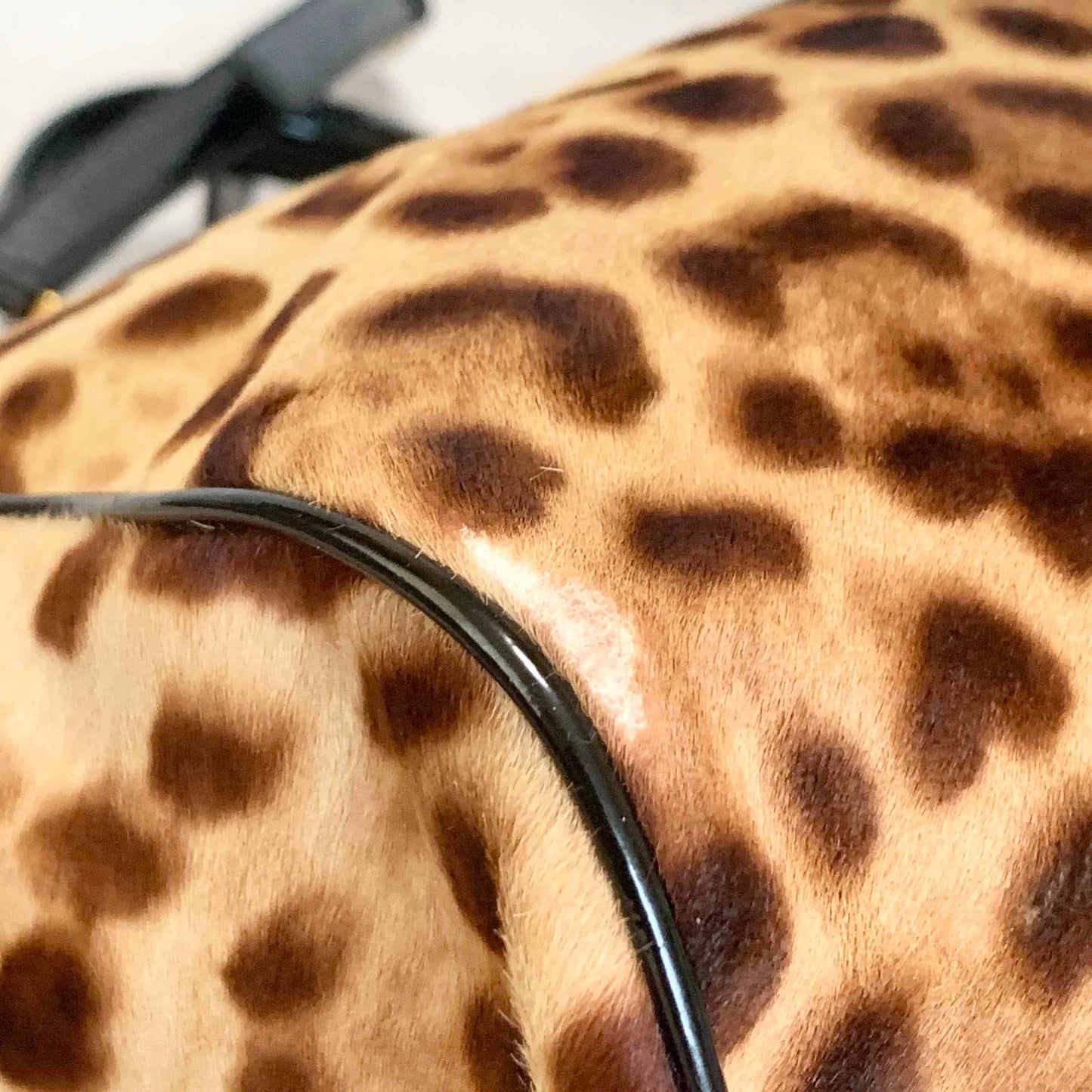 Dolce & Gabbana Sicily Leopard Handbag Shoulder Bag Purse Beige Brown Authentic