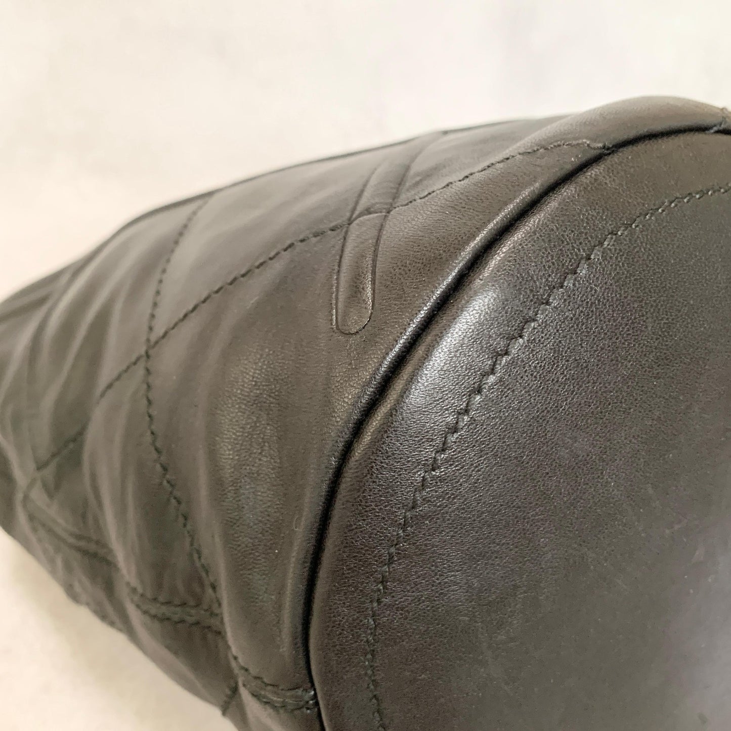 Salvatore Ferragamo Bag Logo Hand Tote Purse Leather Black Silver Authentic