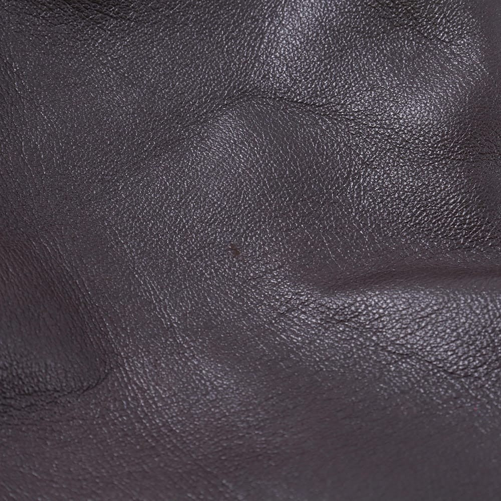 LOEWE Hand Bag Tote Purse Anagram Leather Brown Authentic