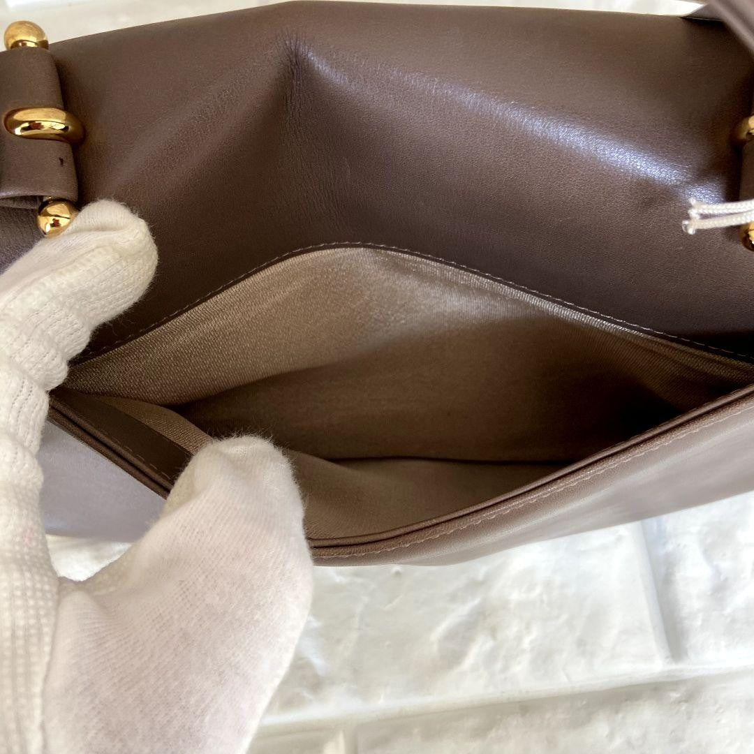 GIVENCHY Hand Bag Tote Purse 4G Leather Beige Authentic