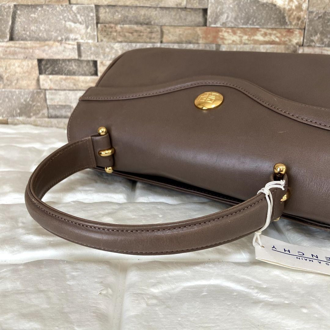 GIVENCHY Hand Bag Tote Purse 4G Leather Beige Authentic
