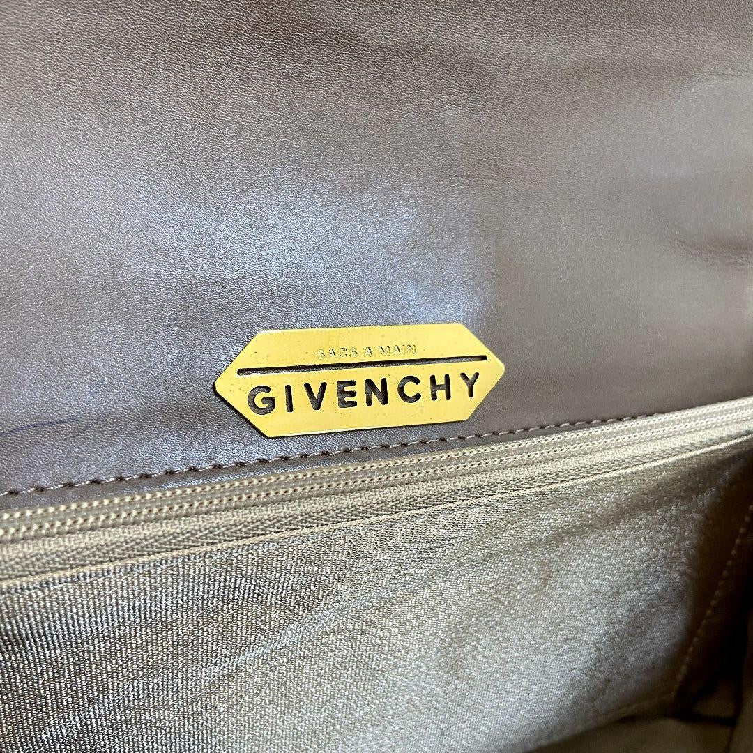 GIVENCHY Hand Bag Tote Purse 4G Leather Beige Authentic