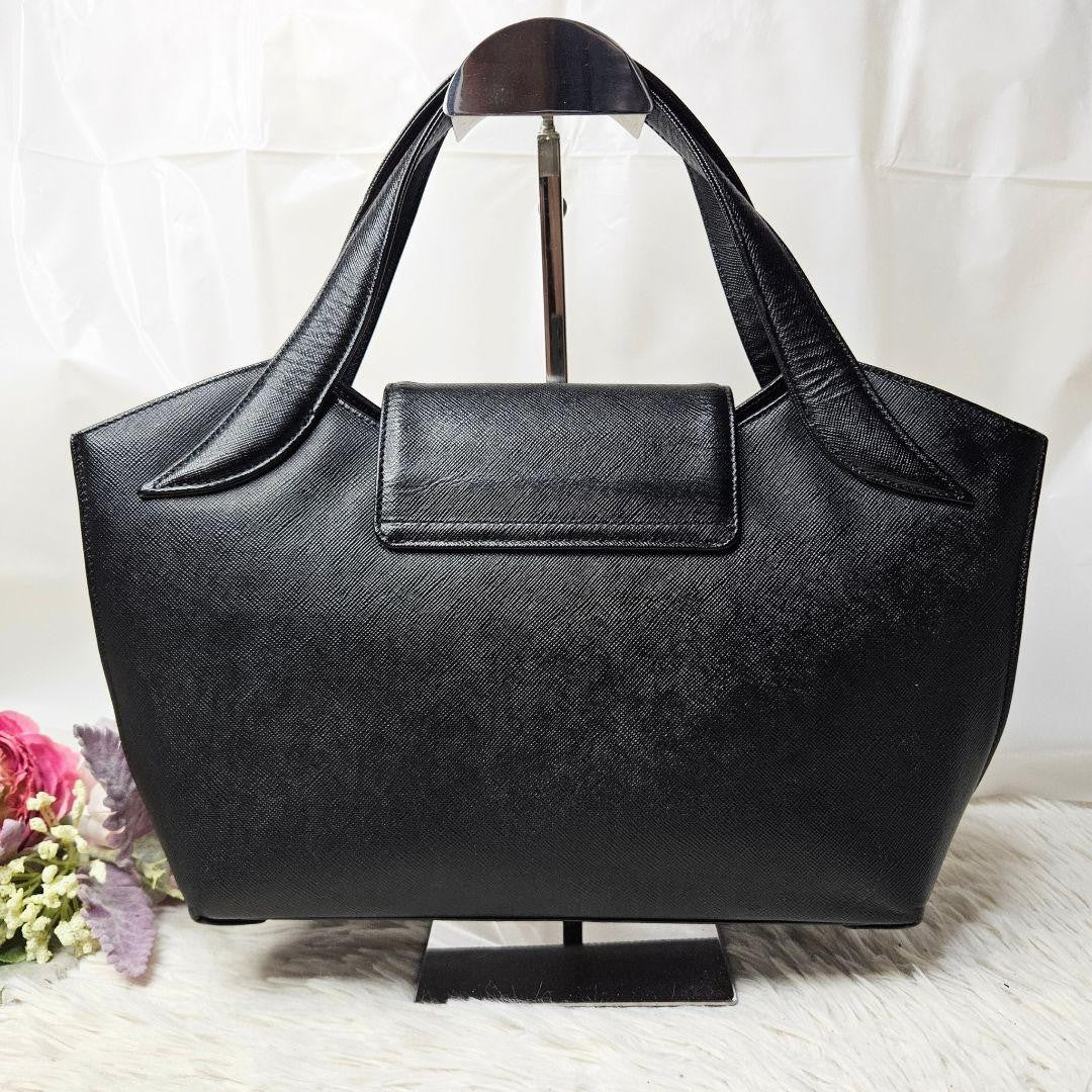 GIVENCHY Hand Bag Tote Purse Leather Black Authentic