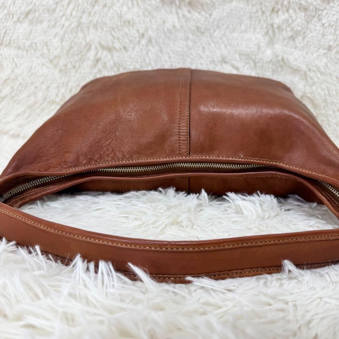 COACH Shoulder Bag Purse 9227 Leather Brown Authentic