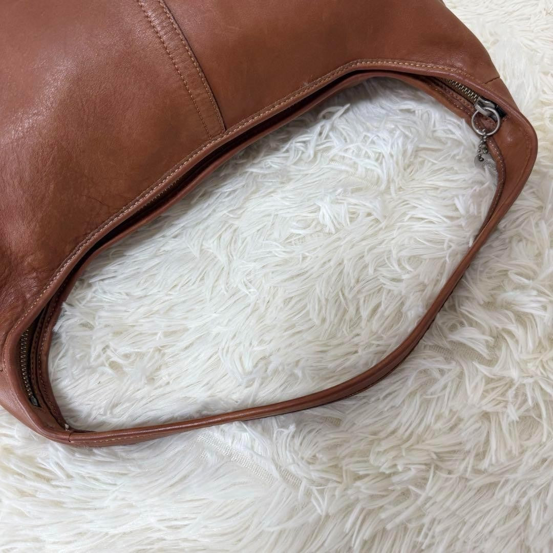 COACH Shoulder Bag Purse 9227 Leather Brown Authentic