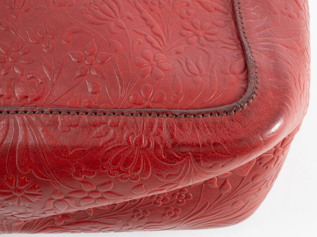 MIU MIU Hand Bag Tote Purse Leather Red Authentic