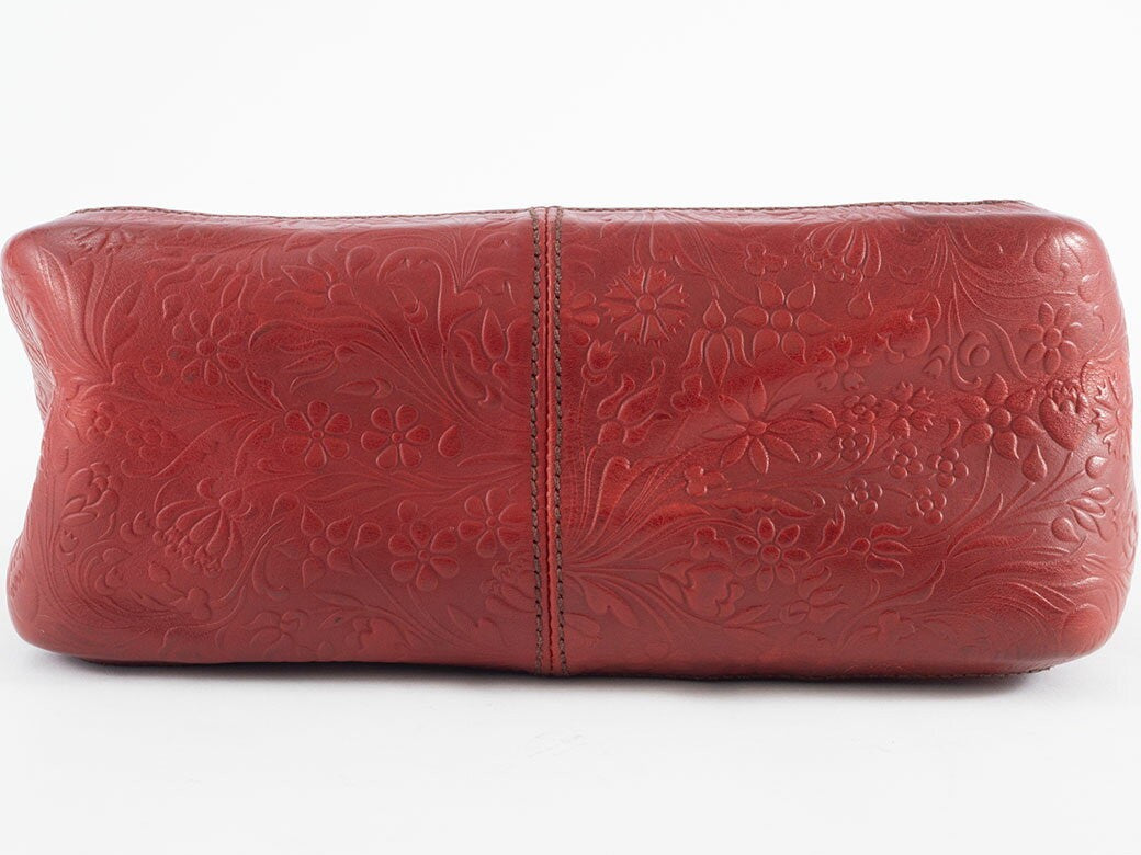 MIU MIU Hand Bag Tote Purse Leather Red Authentic