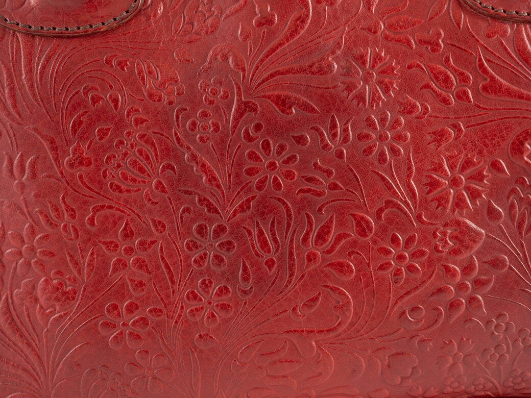 MIU MIU Hand Bag Tote Purse Leather Red Authentic