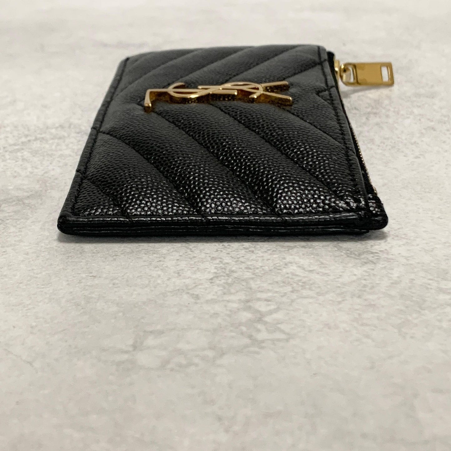 Saint Laurent Coin Case Cassandra YSL Logo Card Holder Wallet Purse Compact