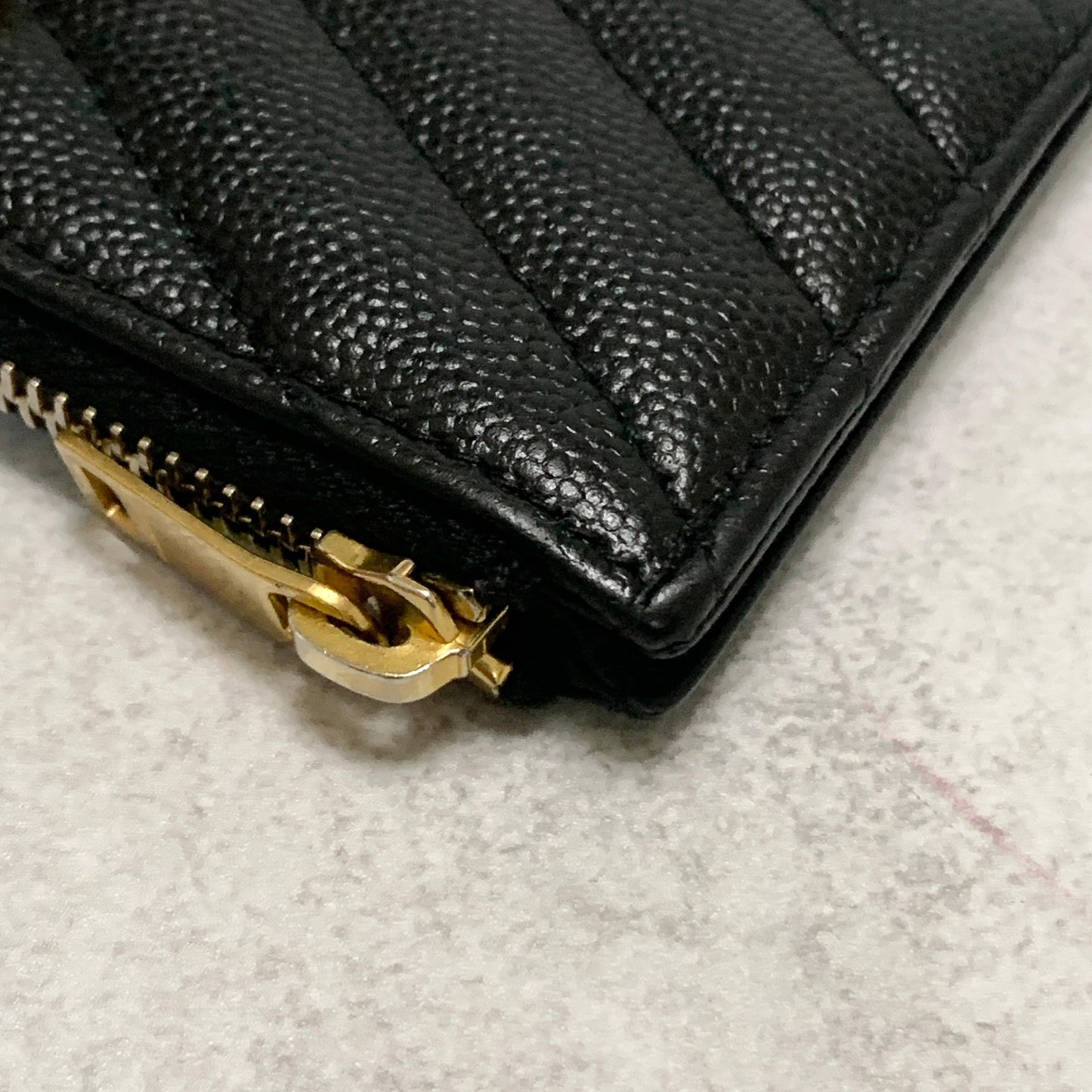Saint Laurent Coin Case Cassandra YSL Logo Card Holder Wallet Purse Compact