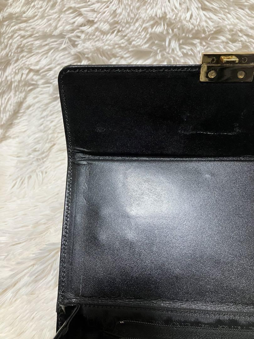 VERSACE Vanity Hand Bag Tote Purse Sunburst Black Authentic