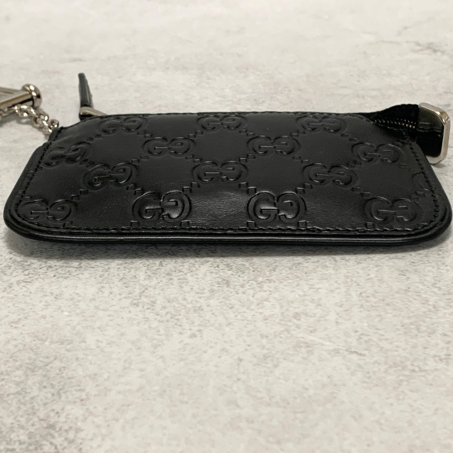 GUCCI Wallet GG Shima Coin Case Key Pouch Card Holder Compact Purse Leather