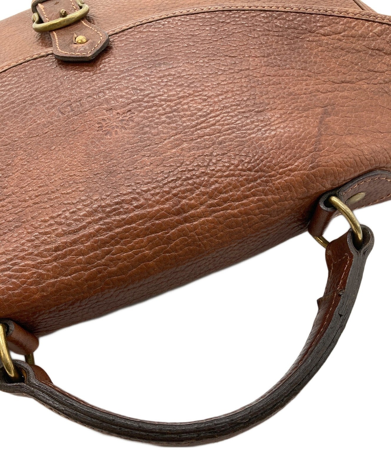 MULBERRY Business Bag Briefcase Old Leather Brown Authentic