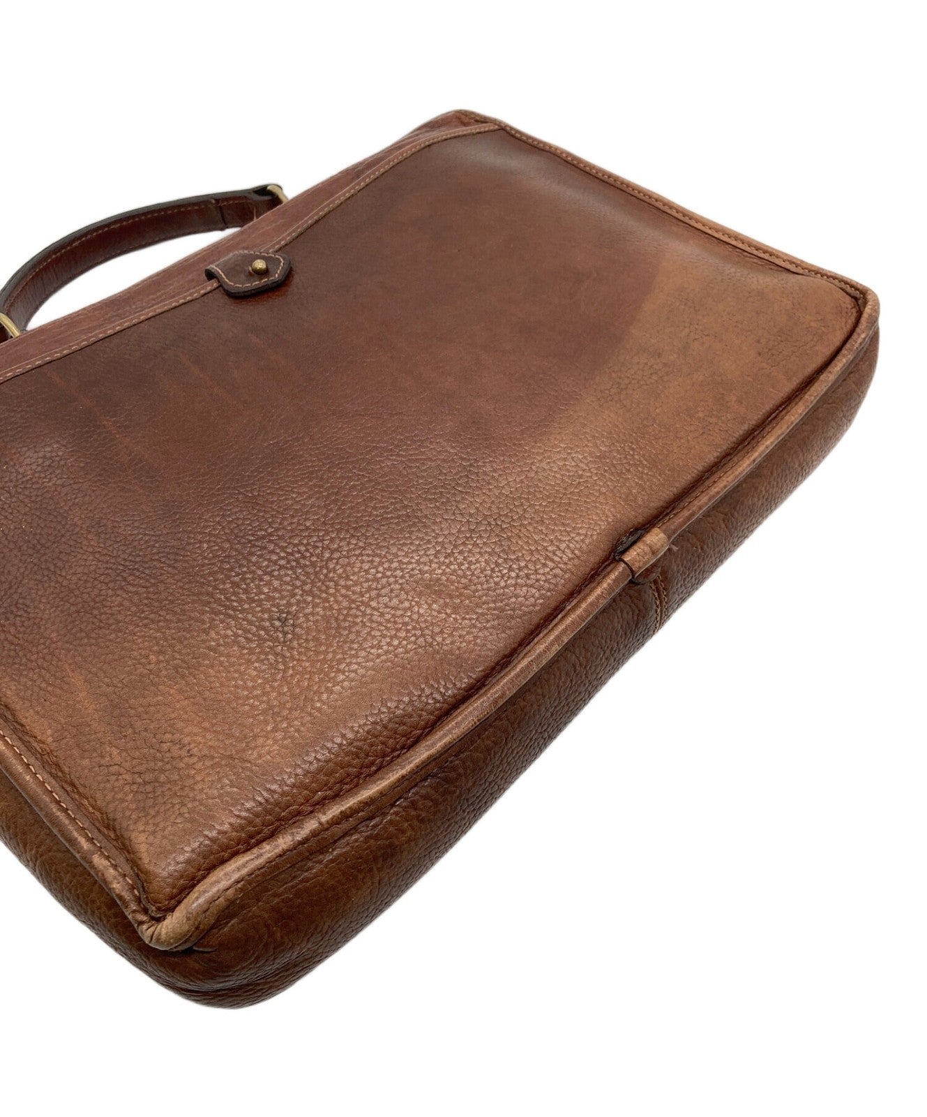 MULBERRY Business Bag Briefcase Old Leather Brown Authentic