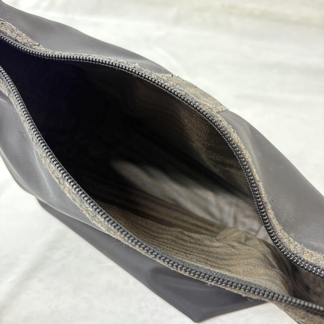 FENDI Vanity Bag Accessory Pouch Hand Pouch FF Pecan Black Authentic